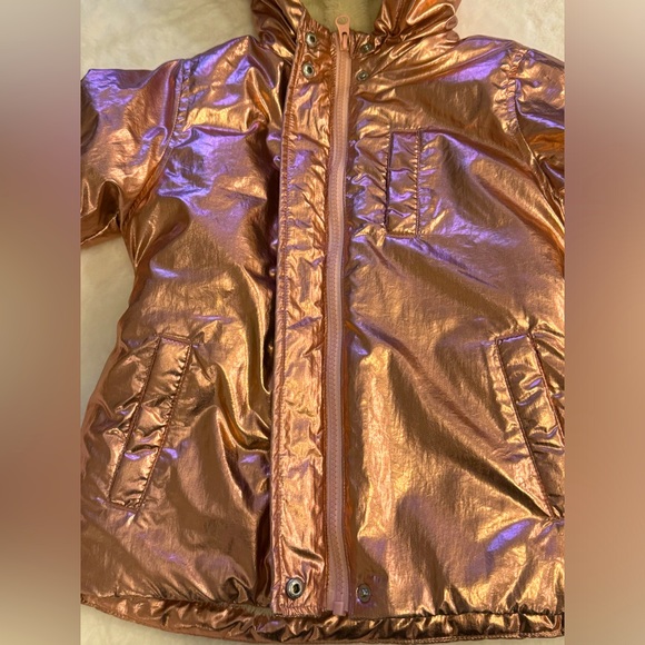 Spotted Zebra Pink Metallic Girls Jacket- size 4T - Picture 7 of 7